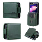 AZNS Custodia per telefono in pelle a conchiglia con struttura in vitello magnetico, For Samsung Galaxy Z Flip7 FE / Flip6, For Samsung Galaxy Z Fold7 5G, For Samsung Galaxy Z Flip7 5G, For Samsung Galaxy Z Fold6 5G