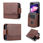 AZNS Custodia per telefono in pelle a conchiglia con struttura in vitello magnetico, For Samsung Galaxy Z Flip7 FE / Flip6, For Samsung Galaxy Z Fold7 5G, For Samsung Galaxy Z Flip7 5G, For Samsung Galaxy Z Fold6 5G