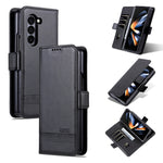 AZNS Custodia per telefono in pelle a conchiglia con struttura in vitello magnetico, For Samsung Galaxy Z Flip7 FE / Flip6, For Samsung Galaxy Z Fold7 5G, For Samsung Galaxy Z Flip7 5G, For Samsung Galaxy Z Fold6 5G