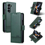AZNS Custodia per telefono in pelle a conchiglia con struttura in vitello magnetico, For Samsung Galaxy Z Flip7 FE / Flip6, For Samsung Galaxy Z Fold7 5G, For Samsung Galaxy Z Flip7 5G, For Samsung Galaxy Z Fold6 5G