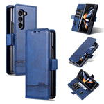 AZNS Custodia per telefono in pelle a conchiglia con struttura in vitello magnetico, For Samsung Galaxy Z Flip7 FE / Flip6, For Samsung Galaxy Z Fold7 5G, For Samsung Galaxy Z Flip7 5G, For Samsung Galaxy Z Fold6 5G