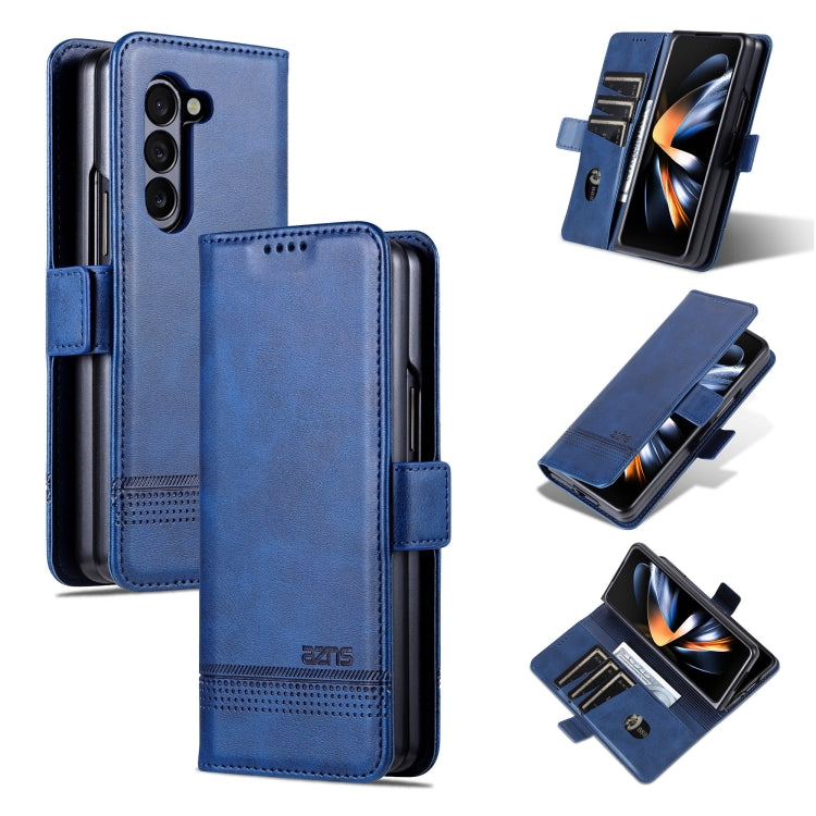 AZNS Custodia per telefono in pelle a conchiglia con struttura in vitello magnetico, For Samsung Galaxy Z Flip7 FE / Flip6, For Samsung Galaxy Z Fold7 5G, For Samsung Galaxy Z Flip7 5G, For Samsung Galaxy Z Fold6 5G