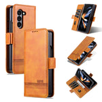 AZNS Custodia per telefono in pelle a conchiglia con struttura in vitello magnetico, For Samsung Galaxy Z Flip7 FE / Flip6, For Samsung Galaxy Z Fold7 5G, For Samsung Galaxy Z Flip7 5G, For Samsung Galaxy Z Fold6 5G