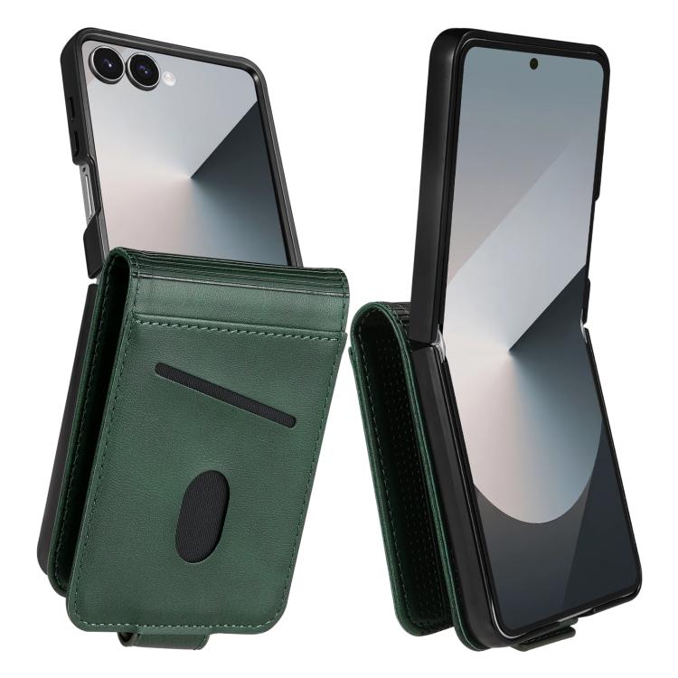AZNS Custodia per telefono in pelle a conchiglia con struttura in vitello magnetico, For Samsung Galaxy Z Flip7 FE / Flip6, For Samsung Galaxy Z Fold7 5G, For Samsung Galaxy Z Flip7 5G, For Samsung Galaxy Z Fold6 5G
