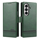 AZNS Custodia per telefono in pelle a conchiglia con struttura in vitello magnetico, For Samsung Galaxy Z Flip7 FE / Flip6, For Samsung Galaxy Z Fold7 5G, For Samsung Galaxy Z Flip7 5G, For Samsung Galaxy Z Fold6 5G