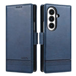 AZNS Custodia per telefono in pelle a conchiglia con struttura in vitello magnetico, For Samsung Galaxy Z Flip7 FE / Flip6, For Samsung Galaxy Z Fold7 5G, For Samsung Galaxy Z Flip7 5G, For Samsung Galaxy Z Fold6 5G