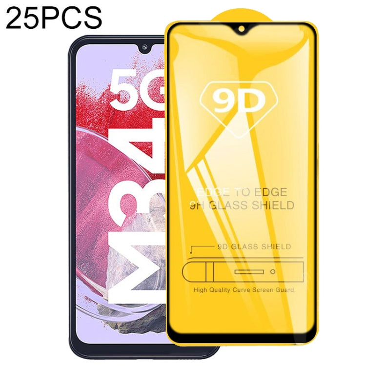 Pellicola in vetro temperato con schermo a colla intera da 25 pezzi 9D, For Samsung Galaxy M44, For Samsung Galaxy Jump 3, For Samsung Galaxy A15 5G, For Samsung Galaxy A55, For Samsung Galaxy M34 5G / F34 / A15, For Samsung Galaxy S23 FE 5G