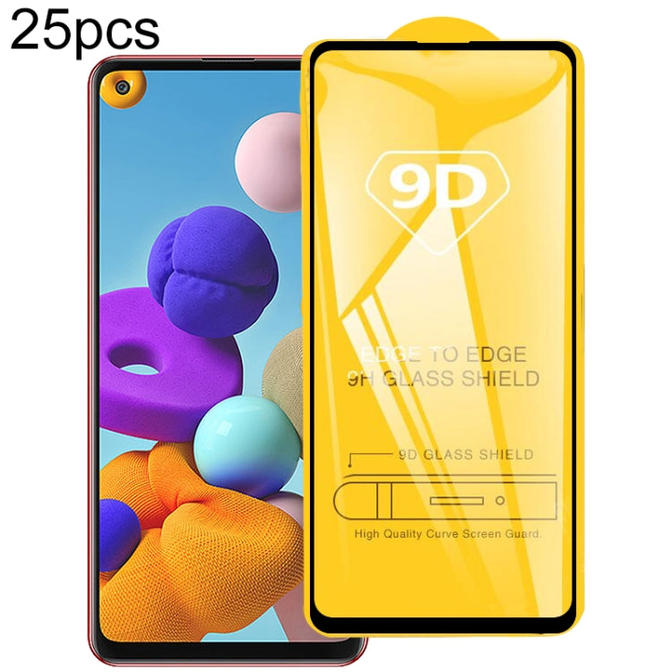 Pellicola in vetro temperato con schermo a colla intera da 25 pezzi 9D, For Galaxy F07e 4G, For Samsung Galaxy M17e 5G, For Samsung Galaxy M17 5G, For Samsung Galaxy F17 5G, For Samsung Galaxy A57, For Samsung Galaxy A37, For Samsung Galaxy A27        ...