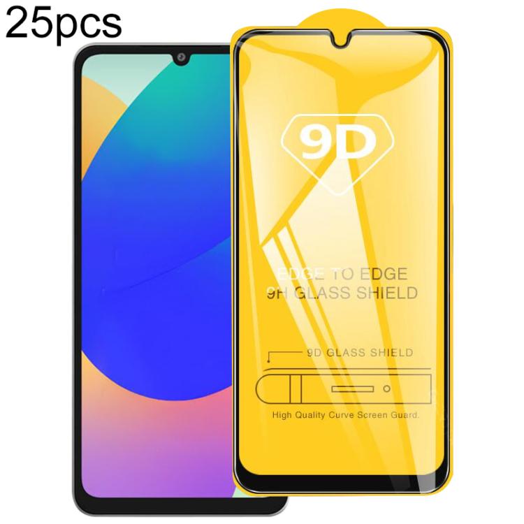 Pellicola in vetro temperato con schermo a colla intera da 25 pezzi 9D, For Galaxy F07e 4G, For Samsung Galaxy M17e 5G, For Samsung Galaxy M17 5G, For Samsung Galaxy F17 5G, For Samsung Galaxy A57, For Samsung Galaxy A37, For Samsung Galaxy A27        ...