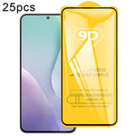 Pellicola in vetro temperato con schermo a colla intera da 25 pezzi 9D, For Galaxy F07e 4G, For Samsung Galaxy M17e 5G, For Samsung Galaxy M17 5G, For Samsung Galaxy F17 5G, For Samsung Galaxy A57, For Samsung Galaxy A37, For Samsung Galaxy A27        ...