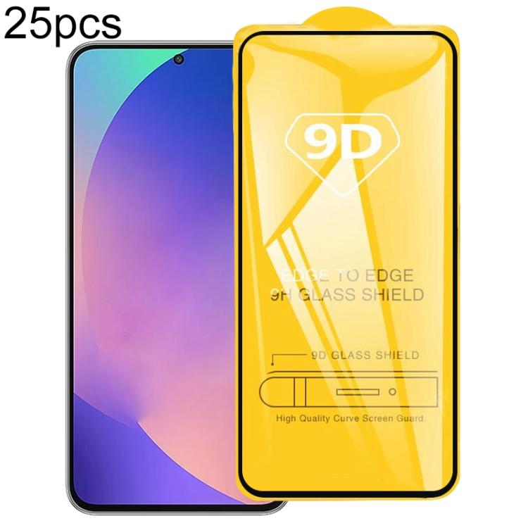 Pellicola in vetro temperato con schermo a colla intera da 25 pezzi 9D, For Galaxy F07e 4G, For Samsung Galaxy M17e 5G, For Samsung Galaxy M17 5G, For Samsung Galaxy F17 5G, For Samsung Galaxy A57, For Samsung Galaxy A37, For Samsung Galaxy A27        ...
