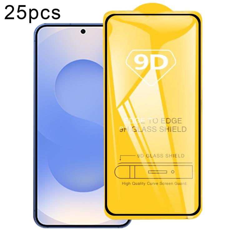 Pellicola in vetro temperato con schermo a colla intera da 25 pezzi 9D, For Galaxy F07e 4G, For Samsung Galaxy M17e 5G, For Samsung Galaxy M17 5G, For Samsung Galaxy F17 5G, For Samsung Galaxy A57, For Samsung Galaxy A37, For Samsung Galaxy A27        ...