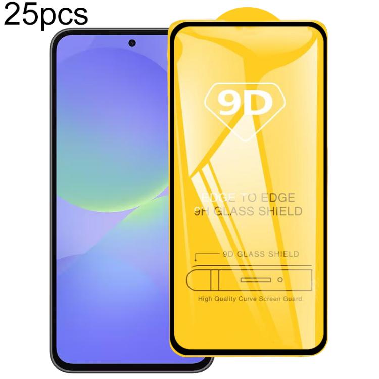 Pellicola in vetro temperato con schermo a colla intera da 25 pezzi 9D, For Galaxy F07e 4G, For Samsung Galaxy M17e 5G, For Samsung Galaxy M17 5G, For Samsung Galaxy F17 5G, For Samsung Galaxy A57, For Samsung Galaxy A37, For Samsung Galaxy A27        ...