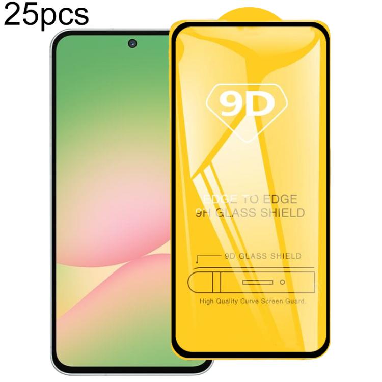 Pellicola in vetro temperato con schermo a colla intera da 25 pezzi 9D, For Galaxy F07e 4G, For Samsung Galaxy M17e 5G, For Samsung Galaxy M17 5G, For Samsung Galaxy F17 5G, For Samsung Galaxy A57, For Samsung Galaxy A37, For Samsung Galaxy A27        ...