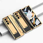 Custodia per telefono pieghevole con slot per penna a copertura totale integrata con stilo, For Samsung Galaxy Z Fold5 5G