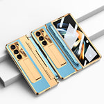 Custodia per telefono pieghevole con slot per penna a copertura totale integrata con stilo, For Samsung Galaxy Z Fold5 5G