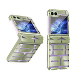 Custodia per telefono pieghevole galvanica integrata con cerniera, For Samsung Galaxy Z Flip5 5G