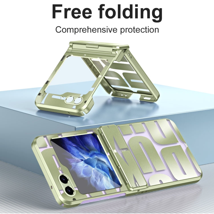 Custodia per telefono pieghevole galvanica integrata con cerniera, For Samsung Galaxy Z Flip5 5G