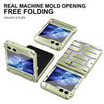 Custodia per telefono pieghevole galvanica integrata con cerniera, For Samsung Galaxy Z Flip5 5G