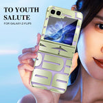 Custodia per telefono pieghevole galvanica integrata con cerniera, For Samsung Galaxy Z Flip5 5G