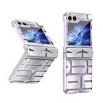 Custodia per telefono pieghevole galvanica integrata con cerniera, For Samsung Galaxy Z Flip5 5G