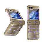 Custodia per telefono pieghevole galvanica integrata con cerniera, For Samsung Galaxy Z Flip5 5G