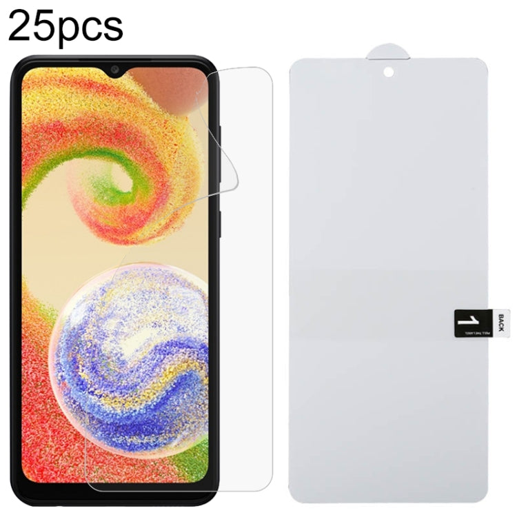 Pellicola idrogel antideflagrante per protezione schermo intero da 25 pezzi, For Galaxy A08 4G, For Galaxy A08 5G, For Galaxy A18 4G, For Galaxy A18 5G, For Galaxy M47 5G, For Galaxy Buddy5 5G, For Galaxy S26 FE 5G, For Galaxy F07e 4G                  ...