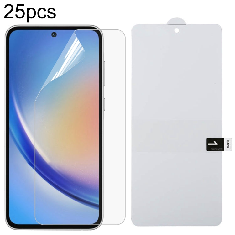 Pellicola idrogel antideflagrante per protezione schermo intero da 25 pezzi, For Galaxy A08 4G, For Galaxy A08 5G, For Galaxy A18 4G, For Galaxy A18 5G, For Galaxy M47 5G, For Galaxy Buddy5 5G, For Galaxy S26 FE 5G, For Galaxy F07e 4G                  ...