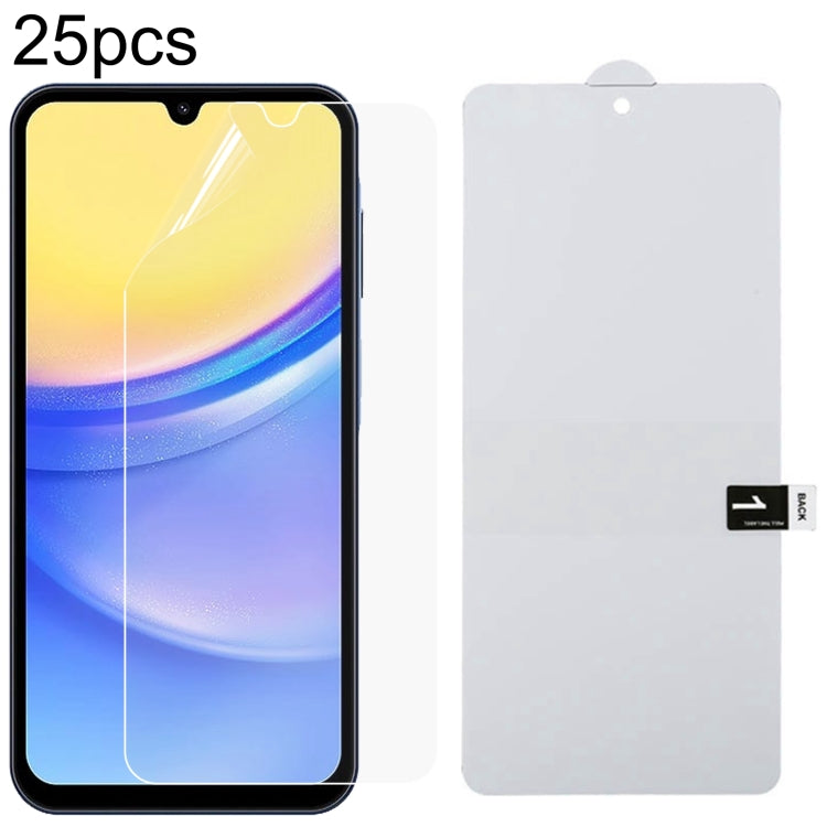 Pellicola idrogel antideflagrante per protezione schermo intero da 25 pezzi, For Samsung Galaxy A24s, For Samsung Galaxy M44, For Samsung Galaxy A15 5G, For Samsung Galaxy A55, For Samsung Galaxy S24 Ultra 5G, For Samsung Galaxy S24+ 5G                ...