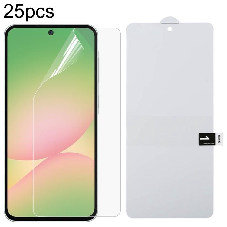 Pellicola idrogel antideflagrante per protezione schermo intero da 25 pezzi, For Galaxy A08 4G, For Galaxy A08 5G, For Galaxy A18 4G, For Galaxy A18 5G, For Galaxy M47 5G, For Galaxy Buddy5 5G, For Galaxy S26 FE 5G, For Galaxy F07e 4G                  ...