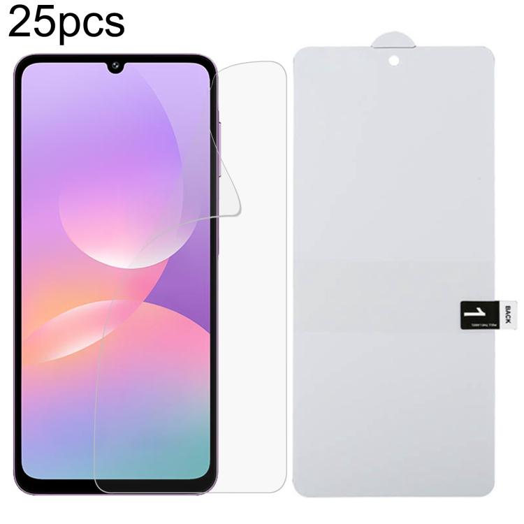 Pellicola idrogel antideflagrante per protezione schermo intero da 25 pezzi, For Galaxy A08 4G, For Galaxy A08 5G, For Galaxy A18 4G, For Galaxy A18 5G, For Galaxy M47 5G, For Galaxy Buddy5 5G, For Galaxy S26 FE 5G, For Galaxy F07e 4G                  ...