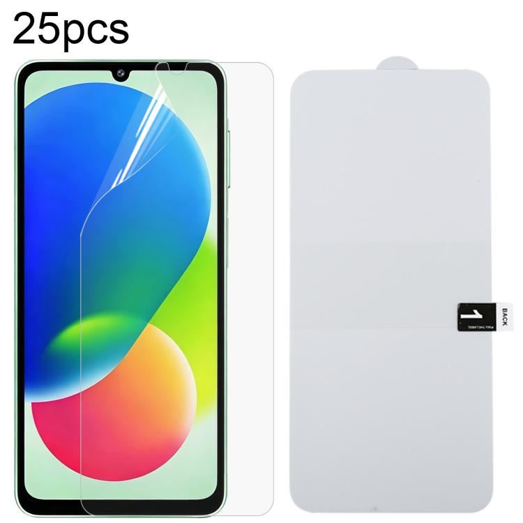 Pellicola idrogel antideflagrante per protezione schermo intero da 25 pezzi, For Galaxy A08 4G, For Galaxy A08 5G, For Galaxy A18 4G, For Galaxy A18 5G, For Galaxy M47 5G, For Galaxy Buddy5 5G, For Galaxy S26 FE 5G, For Galaxy F07e 4G                  ...