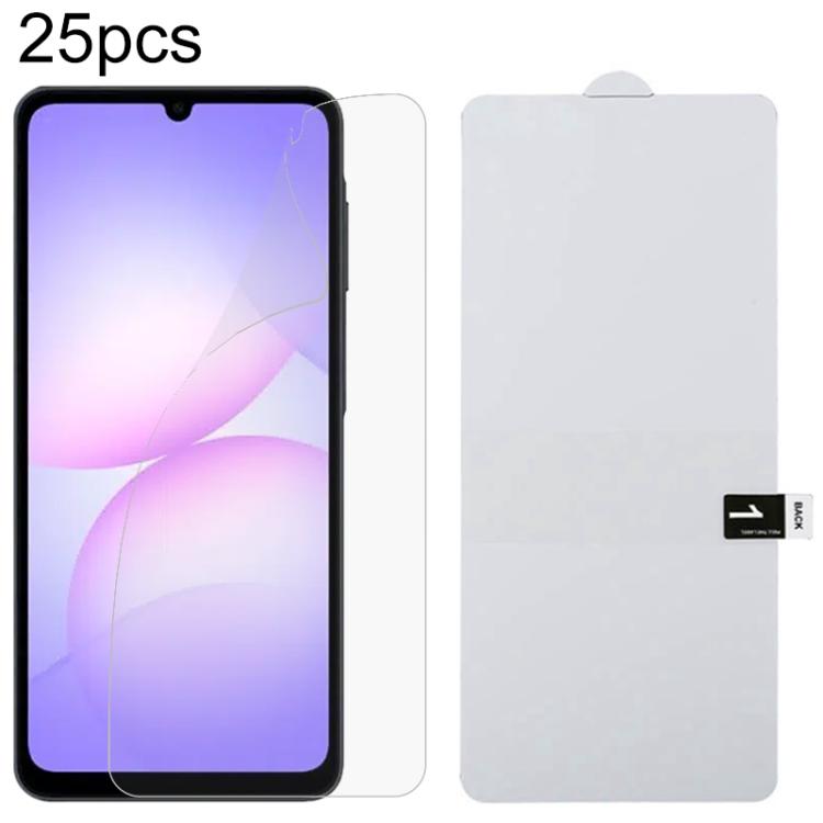 Pellicola idrogel antideflagrante per protezione schermo intero da 25 pezzi, For Galaxy A08 4G, For Galaxy A08 5G, For Galaxy A18 4G, For Galaxy A18 5G, For Galaxy M47 5G, For Galaxy Buddy5 5G, For Galaxy S26 FE 5G, For Galaxy F07e 4G                  ...