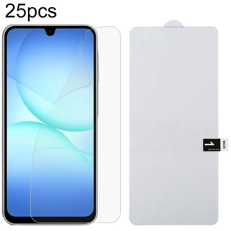 Pellicola idrogel antideflagrante per protezione schermo intero da 25 pezzi, For Galaxy A08 4G, For Galaxy A08 5G, For Galaxy A18 4G, For Galaxy A18 5G, For Galaxy M47 5G, For Galaxy Buddy5 5G, For Galaxy S26 FE 5G, For Galaxy F07e 4G                  ...