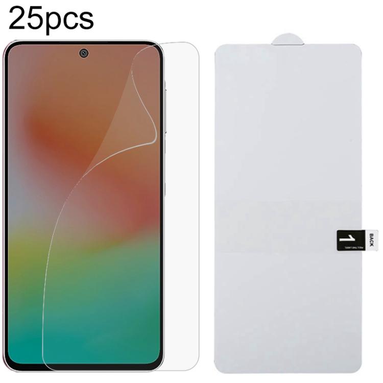 Pellicola idrogel antideflagrante per protezione schermo intero da 25 pezzi, For Galaxy A08 4G, For Galaxy A08 5G, For Galaxy A18 4G, For Galaxy A18 5G, For Galaxy M47 5G, For Galaxy Buddy5 5G, For Galaxy S26 FE 5G, For Galaxy F07e 4G                  ...