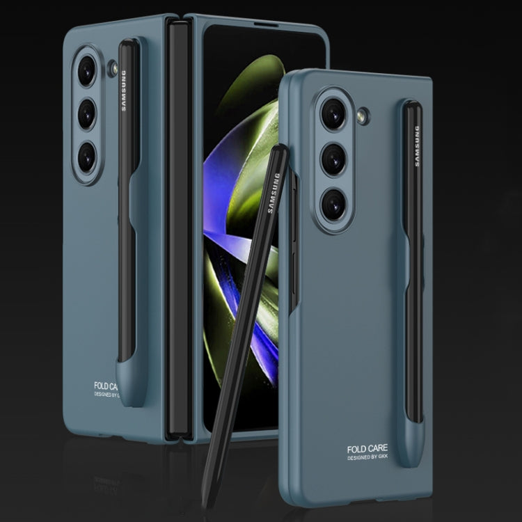 GKK Ultra-sottile custodia a libro con copertura completa con slot per penna, For Samsung Galaxy Z Fold5