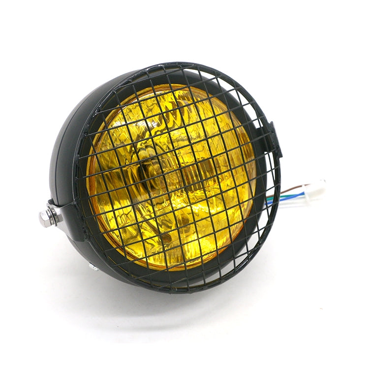 Accessori per la modifica del faro LED della lampada retrò reticolare per moto per Halley CG125 / GN125, DM-DD-023, DM-DD-023 (Yellow)