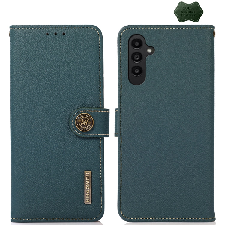 Custodia per telefono RFID KHAZNEH Custer in vera pelle, For Samsung Galaxy A05s, For Samsung Galaxy M34 5G, For Samsung Galaxy A25 5G Global, For Samsung Galaxy S23 FE