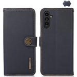 Custodia per telefono RFID KHAZNEH Custer in vera pelle, For Samsung Galaxy Xcover7, For Samsung Galaxy A55 5G, For Samsung Galaxy A35 5G, For Samsung Galaxy S24 Ultra, For Samsung Galaxy S24+, For Samsung Galaxy S24, For Samsung Galaxy A15            ...