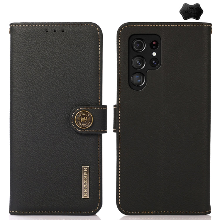 Custodia per telefono RFID KHAZNEH Custer in vera pelle, For Samsung Galaxy Xcover7, For Samsung Galaxy A55 5G, For Samsung Galaxy A35 5G, For Samsung Galaxy S24 Ultra, For Samsung Galaxy S24+, For Samsung Galaxy S24, For Samsung Galaxy A15            ...