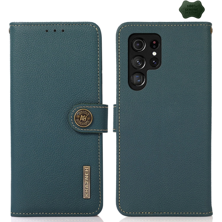 Custodia per telefono RFID KHAZNEH Custer in vera pelle, For Samsung Galaxy Xcover7, For Samsung Galaxy A55 5G, For Samsung Galaxy A35 5G, For Samsung Galaxy S24 Ultra, For Samsung Galaxy S24+, For Samsung Galaxy S24, For Samsung Galaxy A15            ...
