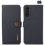 Custodia per telefono RFID KHAZNEH Custer in vera pelle, For Samsung Galaxy Xcover7, For Samsung Galaxy A55 5G, For Samsung Galaxy A35 5G, For Samsung Galaxy S24 Ultra, For Samsung Galaxy S24+, For Samsung Galaxy S24, For Samsung Galaxy A15            ...