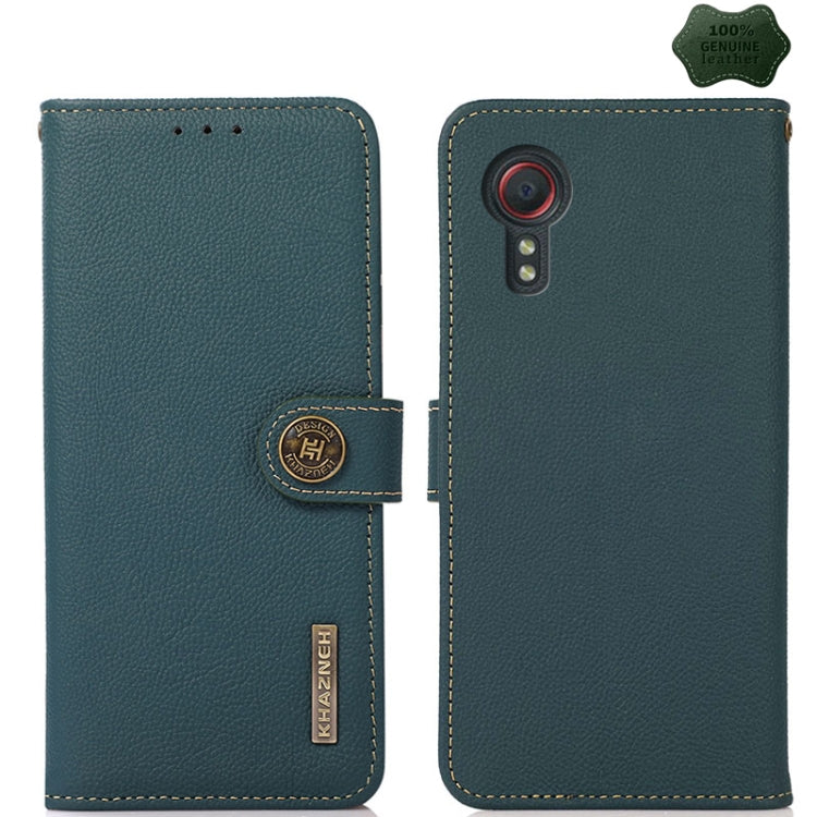 Custodia per telefono RFID KHAZNEH Custer in vera pelle, For Samsung Galaxy Xcover7, For Samsung Galaxy A55 5G, For Samsung Galaxy A35 5G, For Samsung Galaxy S24 Ultra, For Samsung Galaxy S24+, For Samsung Galaxy S24, For Samsung Galaxy A15            ...
