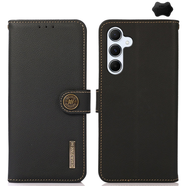 Custodia per telefono RFID KHAZNEH Custer in vera pelle, For Samsung Galaxy Xcover7, For Samsung Galaxy A55 5G, For Samsung Galaxy A35 5G, For Samsung Galaxy S24 Ultra, For Samsung Galaxy S24+, For Samsung Galaxy S24, For Samsung Galaxy A15            ...