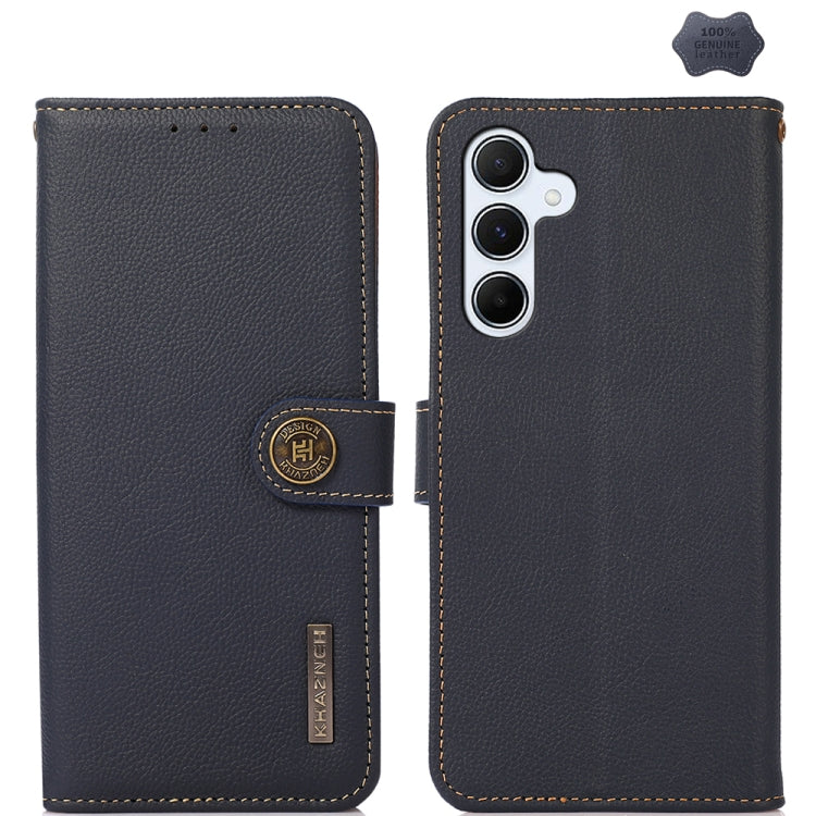 Custodia per telefono RFID KHAZNEH Custer in vera pelle, For Samsung Galaxy Xcover7, For Samsung Galaxy A55 5G, For Samsung Galaxy A35 5G, For Samsung Galaxy S24 Ultra, For Samsung Galaxy S24+, For Samsung Galaxy S24, For Samsung Galaxy A15            ...