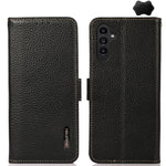 KHAZNEH Custodia per telefono RFID in vera pelle Litchi magnetica laterale, For Samsung Galaxy A15, For Samsung Galaxy A05, For Samsung Galaxy A05s, For Samsung Galaxy M34 5G, For Samsung Galaxy A25 5G Global, For Samsung Galaxy S23 FE
