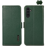 KHAZNEH Custodia per telefono RFID in vera pelle Litchi magnetica laterale, For Samsung Galaxy A15, For Samsung Galaxy A05, For Samsung Galaxy A05s, For Samsung Galaxy M34 5G, For Samsung Galaxy A25 5G Global, For Samsung Galaxy S23 FE