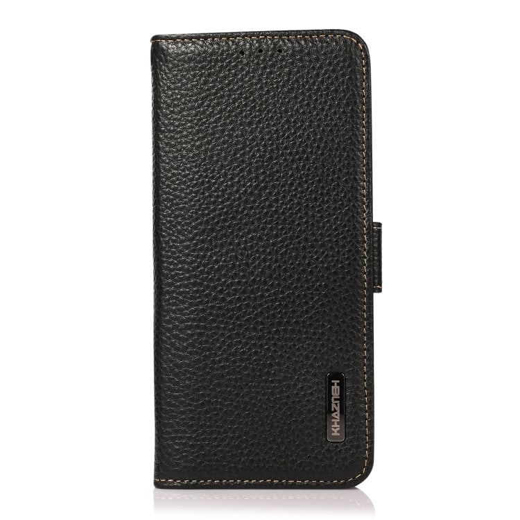 KHAZNEH Custodia per telefono RFID in vera pelle Litchi magnetica laterale, For Samsung Galaxy A15, For Samsung Galaxy A05, For Samsung Galaxy A05s, For Samsung Galaxy M34 5G, For Samsung Galaxy A25 5G Global, For Samsung Galaxy S23 FE