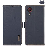 KHAZNEH Custodia per telefono RFID in vera pelle Litchi magnetica laterale, For Samsung Galaxy Xcover7, For Samsung Galaxy A55 5G, For Samsung Galaxy A35 5G, For Samsung Galaxy S24 Ultra, For Samsung Galaxy S24+, For Samsung Galaxy S24