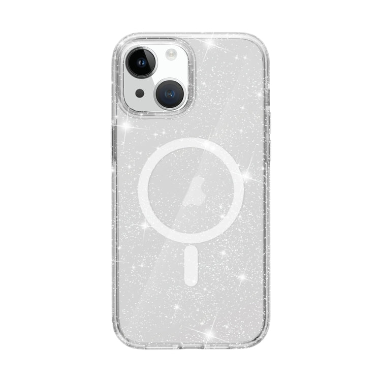 Custodia per telefono magnetica MagSafe in polvere glitterata stile Terminator, For iPhone 15